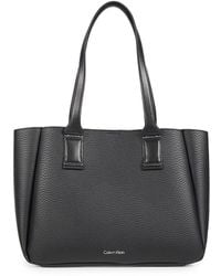 Calvin Klein - Jett Faux Leather Tote - Lyst
