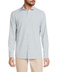 Kenneth Cole - Solid Button Down Shirt - Lyst