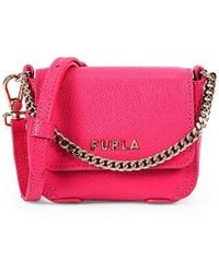 Furla - Logo Leather Chain Crossbody Bag - Lyst