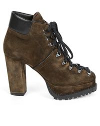 alaia suede booties