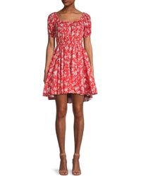 bardot sonya lace fit & flare dress