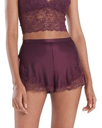 Natori Sleek Lace Shorts - Purple