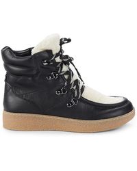 Tommy Hilfiger Leather & Faux Fur Booties - Multicolor