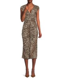 Rails - Leopard-Print Midi-Dress - Lyst