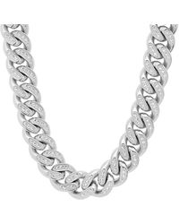 Anthony Jacobs - 18K Goldplated, Stainless & Simulated Diamonds Cuban Link Chain Necklace - Lyst