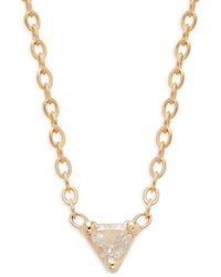Zoe Chicco - 14K & 0.1 Tcw Diamond Triangle Pendant Necklace - Lyst