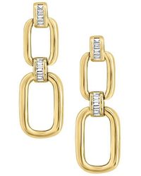 Effy - 14k Yellow Gold & 0.1 Tcw Diamond Drop Earrings - Lyst