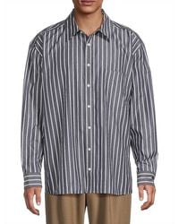 Jonathan Simkhai - Khailed Striped Cotton Oversized Shirt - Lyst