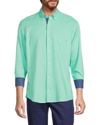 Tailorbyrd - Linen Blend Contrast Sport Shirt - Lyst