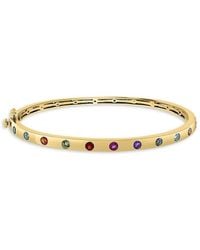 Effy - 14k Yellow Gold & Multi Stone Bangle Bracelet - Lyst
