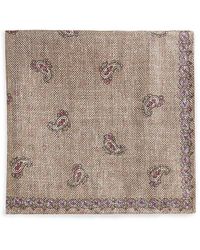 Brunello Cucinelli - Printed Linen-Silk Pocket Square - Lyst
