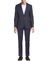 Tommy Hilfiger - Plaid Wool-Blend Two-Button Classic-Fit Suit - Lyst