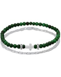 Anthony Jacobs - 2-Piece Sterling & Agate Bracelet Set - Lyst