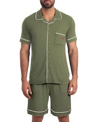 Jared Lang - '2-Piece Camp Shirt & Shorts Pajama Set - Lyst