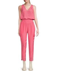 Ramy Brook - Malay Smocked Waist Cropped Jumpsuit - Lyst
