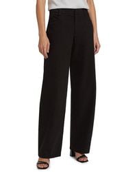Vince - Washed Twill Wide-Leg Pants - Lyst
