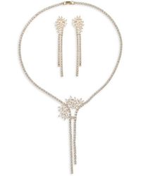 Eye Candy LA - Luxe April 2-Piece 18K Goldplated & Cubic Zirconia Necklace Earring Set - Lyst