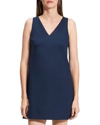 Theory - V-Neck Shift Minidress - Lyst