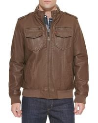 Levi's - Faux Shearling Lined Bomber Jacket - Lyst