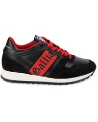 John Galliano Logo Leather & Suede Sneakers - Red
