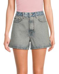 Off-White c/o Virgil Abloh - Marled Denim Shorts - Lyst
