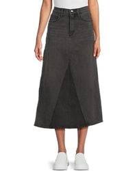 Joe's Jeans - The Tulie Whiskered Midi Denim Skirt - Lyst