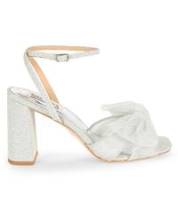 Badgley Mischka - Tess Embellished Bow Sandals - Lyst