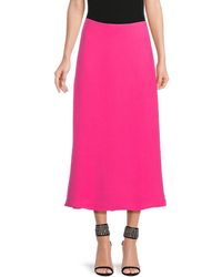 Valentino - Silk A-Line Midi-Skirt - Lyst