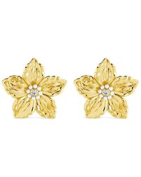 Sterling Forever - Ottilia 14k Goldplated & Faux Pearl Flower Stud Earrings - Lyst