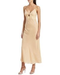 Susana Monaco - Velvet Silk Blend Cutout Maxi Slip Dress - Lyst