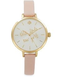 Kate Spade - Metro Kate 34mm Leather Strap Watch Gift Set - Lyst