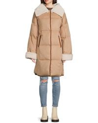 Nicole Benisti - Essex Shearling Trim Wool Blend Down Jacket - Lyst