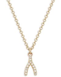 Saks Fifth Avenue - 14k Yellow Gold & 0.03 Tcw Diamond Pendant Necklace/18" - Lyst