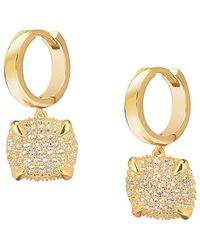 Gabi Rielle - Shining Moment Shimmering Harmony 14k Gold Vermeil & Cubic Zirconia Drop Earrings - Lyst