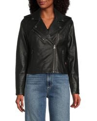 Levi's - Faux Leather Moto Jacket - Lyst