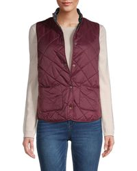 Barbour Burham Reversible Quilted Vest - Red
