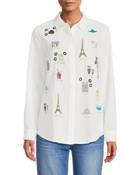 Karl Lagerfeld - Paris Graphic Button Down Shirt - Lyst