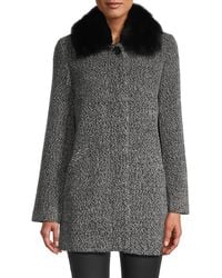 Sofiacashmere - Alpaca Bouclé Shearling Car Coat - Lyst