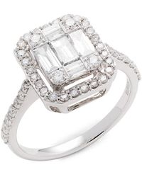 Effy - 14k White Gold & 0.95 Tcw Diamond Statement Ring - Lyst