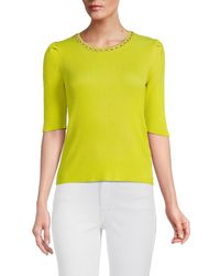 Nanette Lepore - 'Jewelneck Ribbed Sweater - Lyst