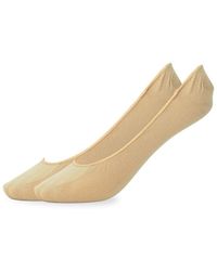 Hue 2-pack Microfiber Liner Socks - Natural