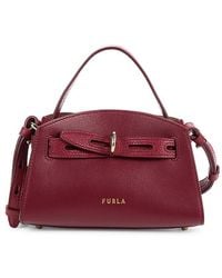 Furla - Textured Leather Top Handle Bag - Lyst