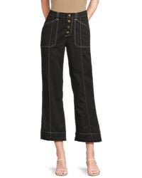 Karl Lagerfeld - Wide-Leg Cropped Pants - Lyst