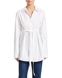 Proenza Schouler Cotton Poplin Tie-waist Shirt - White