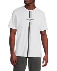 Karl Lagerfeld - Logo Racing Stripe T-Shirt - Lyst