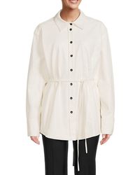 Proenza Schouler - Faux Leather Belted Shirt Jacket - Lyst