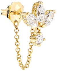 Luv Aj - 14k Goldplated & Glass Crystal Front To Back Earrings - Lyst