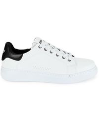 DKNY - Logo Leather Low Top Sneakers - Lyst