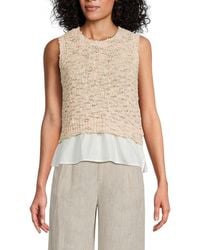 Saks Fifth Avenue - Bouclé Knit 2-fer Tank Top - Lyst