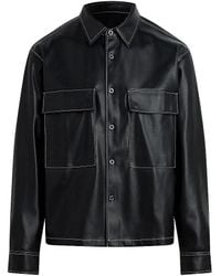Hudson Jeans - Faux Leather Shirt Jacket - Lyst